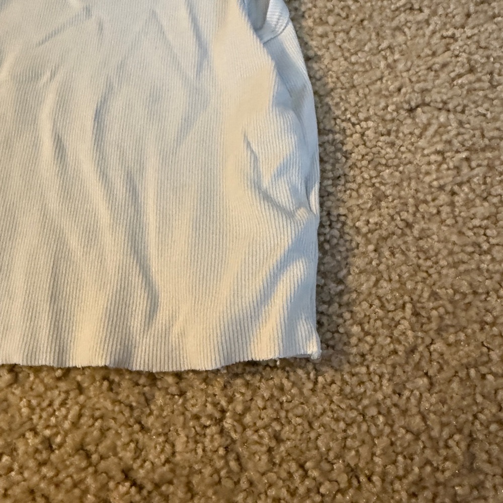 Sunday Best Cream Ribbed Cropped Tank - Picture 5 of 8